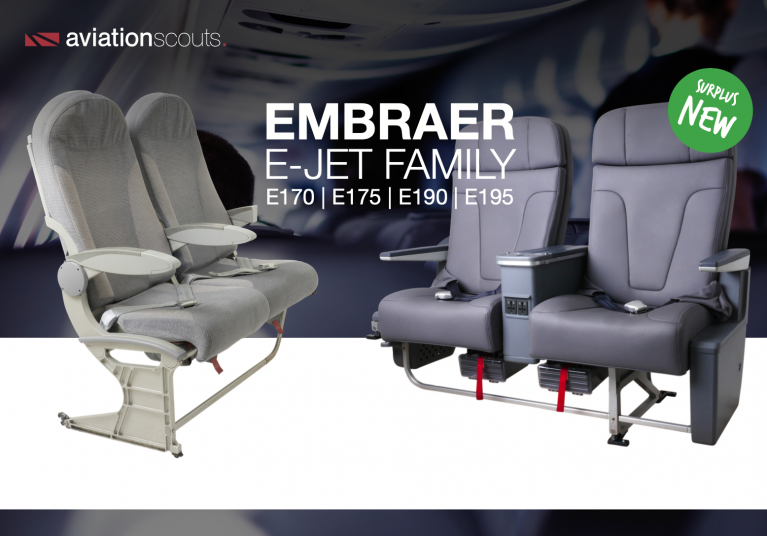 Embraer E-Jet aircraft family – E170, E175, E190, E195 operators supported with surplus seats