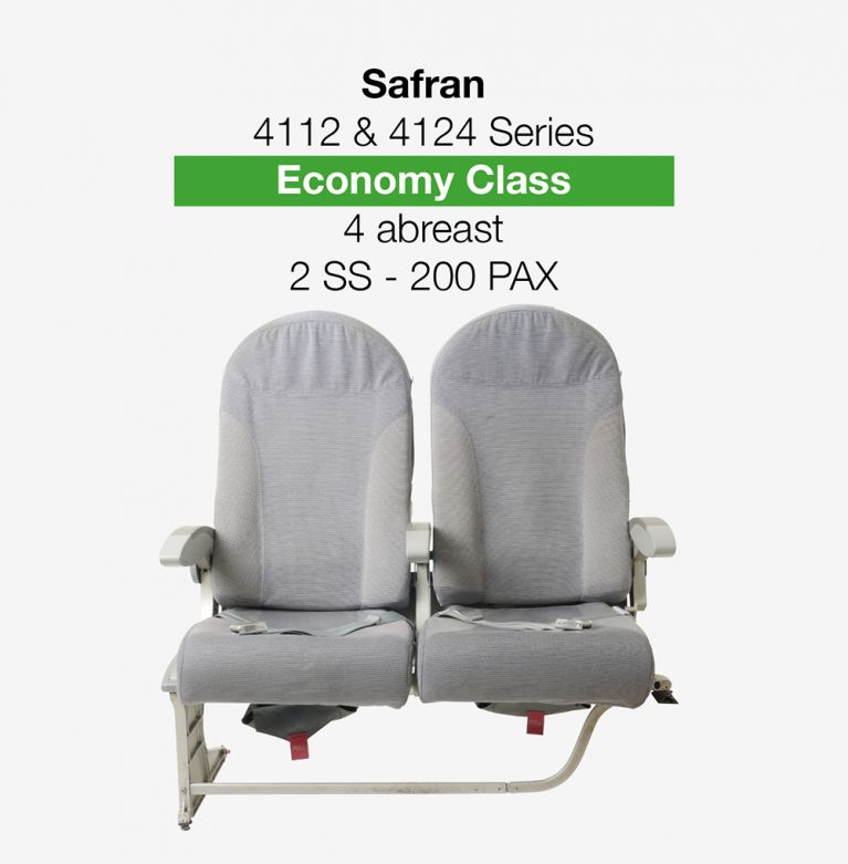 Customizable cabin layout options for Embraer E-Jet Family with surplus aircraft seats